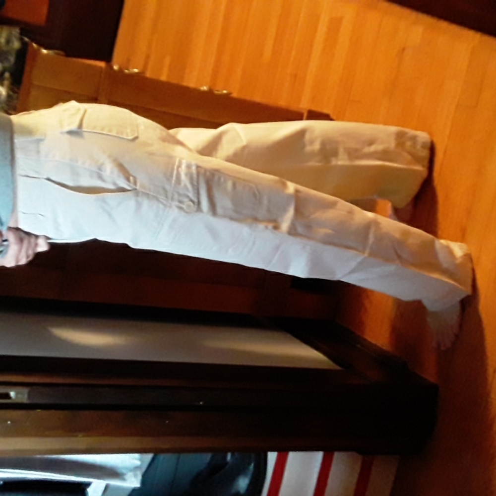 Vtg GAP factory Cargo Chinos/khakis, cream, size 1 - Picture 3 of 8